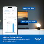 Tapo Smart Wi-Fi Power Strip- 6 Individually Controlled Smart Outlets and 3 USB Ports with Surge Protection, Matter, Works w/Alexa, Google Home, Siri, & Bixby, No Hub Needed, Tapo P316M