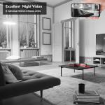 Clock Camera - WiFi Nanny Cam with 1080P HD Video, AI Motion Detection, Clear Night Vision, Dual-Band WiFi, Bluetooth Connectivity, Local & Cloud Storage – Indoor Security Camera for Home & Office