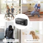 Clock Camera - WiFi Nanny Cam with 1080P HD Video, AI Motion Detection, Clear Night Vision, Dual-Band WiFi, Bluetooth Connectivity, Local & Cloud Storage – Indoor Security Camera for Home & Office