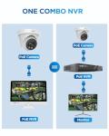 4COVR PoE 4K NVR Security Camera System with Monitor, AI Human/Vehicle Detection, 8 CH 8MP NVR with Monitor Pre-Installed 2TB HDD, 6X 8MP Wired Dome IP Home Camera IP67 Night Vision, LY97SA8MU806