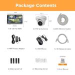 PANOOB Security Camera System with Monitor, 8CH 8MP NVR with 2TB HDD, 6Pcs IR Dome Wired 5MP PoE IP Camera IP67 Outdoor, Night Vision, Smart AI Human Detection, PD93AM06-5M