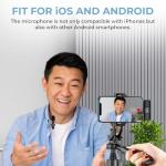 Vlogging Kit for iPhone, YouTube TikTok Podcast Video Recording Starter Kit for Content Creators, Equipment: Full Size Tripod, Phone Stabilizer, Bluetooth Shotgun Microphones & LED Lights