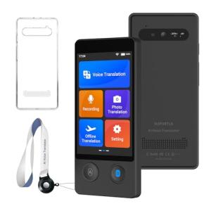 XUPURTLK Language Translator Device, Voice Translator Device Two Way, 144 Languages Real-Time Translator Device, Offline & Recording & Photo Translation for Travel, Business, Learning (Black)