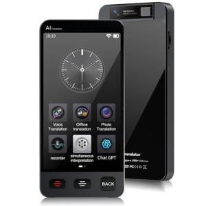 Offline Language Translator Device, M80 ChatGPT Instant Translator No WiFi Needed, 142 Languages Two Way Real-Time Voice Translation, Recording&Photo AI Translation for Business Learning Travel