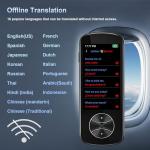 Language Translator Device, Language Translator Two Way with Voice/Offline/Photo 137+ Languages, Translator Device No WiFi Needed, Real-Time Portable AI Translator for Travel Learning Business