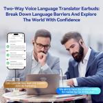 Language Translator Earbuds Real Time Translation Earbuds Support 137 Languages & Accents Two Way Instant Translator Device 3 in 1 Voice Translator with APP Fit for iOS & Android(Dark Black)