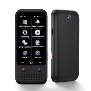 Language Translator Device, Upgraded ChatGpt AI Translator No WiFi Needed, 138 Languages Two Way Real-Time Voice Translation, Offline&Recording&Photo Translation for Travel Business Learning