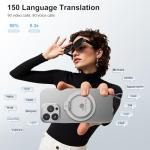 3-in-1 AI Translation Recorder，Language Translator Device, Voice Recording & Voice Transcription, 140+ Language Translator for Meeting White