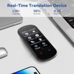 Language Translator Device, 138 Language Real-Time Voice Translator Upgraded ChatGpt AI Translator Voice/Text/Photo Online Offline Translator Portable Two-Way Translation for Travel Business Learning