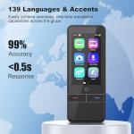 Language Translator Device, High Accuracy Portable Real-Time Two Way Instant Translator, 139 Languages Offline Online Interpreter Voice Text Photo Translation for Travelling Learning Business