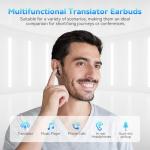 Language Translator Earbuds Real Time Translation Earbuds Support 137 Languages & Accents Two Way Instant Translator Device 3 in 1 Voice Translator with APP Fit for iOS & Android(Dark Black)