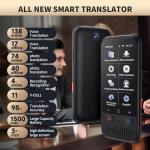 Language Translator Device, Upgraded ChatGpt AI Translator No WiFi Needed, 138 Languages Two Way Real-Time Voice Translation, Offline&Recording&Photo Translation for Travel Business Learning