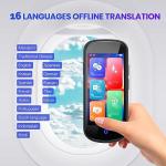 Language Translator Device 2025, No WiFi Needed Two-Way Voice Translation Device in 137 Languages & Accents 4" HD Portable Real Time Online/Offline/Photo/Text Translation for Travel Business