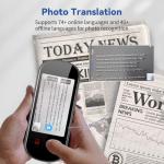 Language Translator Device, 138 Language Real-Time Voice Translator Upgraded ChatGpt AI Translator Voice/Text/Photo Online Offline Translator Portable Two-Way Translation for Travel Business Learning
