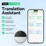 Language Translator Device, Face-to-Face Simultaneous Translation, Supports 150 Language Translation & Offline Translation and Voice Cloning,Instant Voice Translator for Business, Learning and Travel