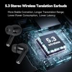Language Translator Earbuds Real Time Translation Earbuds Support 137 Languages & Accents Two Way Instant Translator Device 3 in 1 Voice Translator with APP Fit for iOS & Android(Dark Black)
