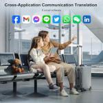 Translator Device， 3-in-1 AI Voice Translation Recorder Voice Translation, Voice Recording & Voice Transcription, 140+ Language Translator for Meeting Lecture Travel Black