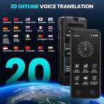 Language Translator Device, Upgraded Detachable Dual Screen AI Translator, Premium Bilingual Real-Time Voice Translation with 150 Languages, Online&Offline&Photo Translate for Business Learning Travel