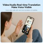 Language Translator Device, Face-to-Face Simultaneous Translation, Supports 150 Language Translation & Offline Translation and Voice Cloning,Instant Voice Translator for Business, Learning and Travel