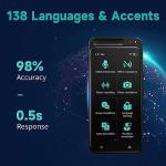 Language Translator Device No WiFi Needed, Portable Translator Device with 138 Languages, Real Time Ai Voice Photo Translator, Offline Online Translation for Business Learning Travel (Black)