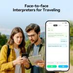 Language Translator Device, Face-to-Face Simultaneous Translation, Supports 150 Language Translation & Offline Translation and Voice Cloning,Instant Voice Translator for Business, Learning and Travel