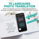 Language Translator Device No WiFi Needed, Portable Translator Device with 138 Languages, Real Time Ai Voice Photo Translator, Offline Online Translation for Business Learning Travel (Black)