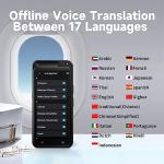 Language Translator Device No WiFi Needed, Portable Translator Device with 138 Languages, Real Time Ai Voice Photo Translator, Offline Online Translation for Business Learning Travel (Black)