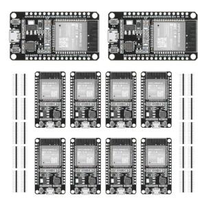 YEJMKJ 10pcs ESP32 ESP-32S Development Board ESP-WROOM-32 Module 2.4GHz Dual-Mode WiFi + Bluetooth Processor 2-in-1 Dual Cores Microcontroller Integrated Chip CP2102 for Arduino IDE