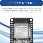 YEJMKJ 10pcs ESP32 ESP-32S Development Board ESP-WROOM-32 Module 2.4GHz Dual-Mode WiFi + Bluetooth Processor 2-in-1 Dual Cores Microcontroller Integrated Chip CP2102 for Arduino IDE