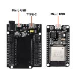3 Set ESP32 ESP-32S WiFi Development Board NodeMCU ESP-WROOM-32 Microcontroller with ESP32 GPIO Breakout Board 30Pin Type-C Micro USB Dual Interface ESP32 Shield 30P Expansion Board