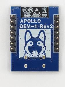 Apollo DEV-1 ESP32-C3 Development Board with USB-C, WiFi, Bluetooth, RGB LED, GPIO, and I2C. DIY Electronics, Smart Home Automation, IoT Projects, and Sensor Integration. Pre-soldered Headers