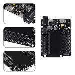 3 Set ESP32 ESP-32S WiFi Development Board NodeMCU ESP-WROOM-32 Microcontroller with ESP32 GPIO Breakout Board 30Pin Type-C Micro USB Dual Interface ESP32 Shield 30P Expansion Board