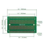 EPLZON Solderable Breadboard PCB Board Gold-Plated Solder Breadboard for DIY Electronics Projects Apply to Arduino Soldering Projects 3.5"x2.05" (5 Pack + 2 Mini Board, Green)