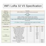 Wishiot ESP32 Lora V3 Development Board Kit WiFi+BLE SX1262 Lora32 0.96inch OLED Display Module + 915MHz 2Dbi Antenna for Arduino NodeMCU IoT (1 Sets)