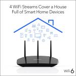 NETGEAR 4-Stream WiFi 6 Router (R6700AXS) – with 1-Year Armor Internet Security - AX1800 Wireless Speed (Up to 1.8 Gbps) | Coverage up to 1,500 sq. ft., 20+ Devices