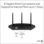 NETGEAR 4-Stream WiFi 6 Router (R6700AXS) – with 1-Year Armor Internet Security - AX1800 Wireless Speed (Up to 1.8 Gbps) | Coverage up to 1,500 sq. ft., 20+ Devices