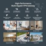 TP-Link Festa FR307-M2 | Multi-Gigabit VPN Wired Router Gateway | 2 * 2.5G+5*Gigabit+1*USB WAN | Self-Organizing Network | Free Cloud | Load Balance | IPSec/PPTP/L2TP/OpenVPN | Does not Work w/Omada
