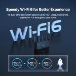 Tenda AX1500 WiFi 6 Router (RX2L Pro)- Smart Dual Band Gigabit WiFi Routers for Home, Vertical Design with 4 GE Ports, Long Range Coverage, VPN Support, WPA3, Easy Setup & Parental Controls