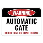 1PC Automatic Gate Sign, 10 x 7 Inches - Aluminum - Moving Gate Warning Sign Metal