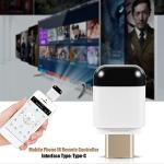 Universal IR Remote Control Adapter for Android Smart Phone, OTG USB C Port Mini Mobile Phone Infrared Controller for Air Conditioner, Fan, Projector, TV, STB