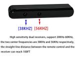 ENSIGEAR IR Repeater Kit, ir Repeater System，IR Remote Control Extender .Supports up to 100 feet， Dual Sensors Receiver