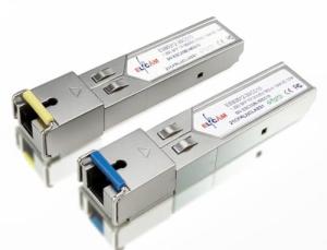 Elfcam® - 1-Piar 1.25G SFP Module Single Mode with The Fiber Optic Port SC/UPC Singlemode, DDM 10km