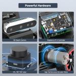 Robot Car for Raspberry Pi 5 ROS2 Humble Ubuntu Programmable AI Vision Smart Robot Kit, Lidar SLAM Mapping Navigation Path Planning Autonomous Driving Ackermann Chassis, MentorPi A1 Without RPi