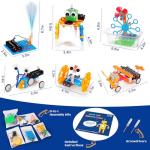 STEM Robotics Kit 6 Set Science Experiments Project Activities for Kids 6-8 8-12 Engineering Building Toy Electronic Motor Robot Craft for Boy 5 6 7 8 9 10 12+ Year Old Girl Gift Summer Outdoor Toy
