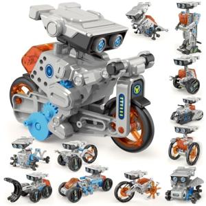 Jiakora 12-in-1 STEM Robot Kit Toys for Kids 8-12 12-16, DIY Robot Building Educational STEM Science Kits for Kids Age 8-12 12-16, 8 9 10 11 12 13 14 15 16 Year Old Boy Birthday Gifts