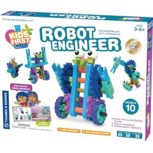 Thames & Kosmos Kids First Robot Engineer STEM Experiment Kit for Young Learners | Build 10 Non-Motorized Robots | Play & Learn with Storybook Manual | Parents’ Choice Gold Award Winner