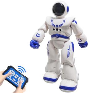 Cargooy Best Gift for Kids,Intelligent Programmable RC Robot with Infrared Controller Toys,Dancing,Singing, Moonwalking and LED Eyes,Gesture Sensing Robot Kit for Childrens Entertainment (Blue)