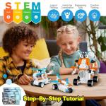 12in1 Technique Car Building Blocks Set, Remote & APP Control Robot/Car/Plane/Jeep/Motorcycle/Fighter, Stem Kits for Kids Age 8-10, Engineering Building Toys, Birthday Xmas Gifts for Boys Girls 8-12
