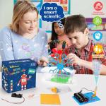 STEM Robotics Kit 6 Set Science Experiments Project Activities for Kids 6-8 8-12 Engineering Building Toy Electronic Motor Robot Craft for Boy 5 6 7 8 9 10 12+ Year Old Girl Gift Summer Outdoor Toy