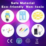 Giggleway Electric Motor Robotic Science Kits, DIY STEM Toys for kids, Building Science Experiment Kits for Boys and Girls-Doodling, Balance Car, Reptile Robot (3 kits)